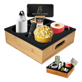 Soporte De Taza De Sofá De Bambú: Marco 100% De Madera Y Sin Soporte De Taza De Sofá De Bambú: Marco 100% De Madera Y Sin