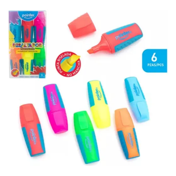 Mini Resaltadores Fluorescentes Pointer X6