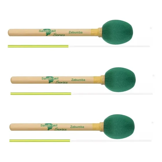 Kit 3 Maçaneta E Bacalhau Forró Zabumba Baqueta Sbzt