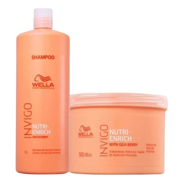 Wella Invigo Nutri Enrich - Kit Shampoo 1l + Mascara 500ml Wella Invigo Nutri Enrich - Kit Shampoo 1l + Mascara 500ml