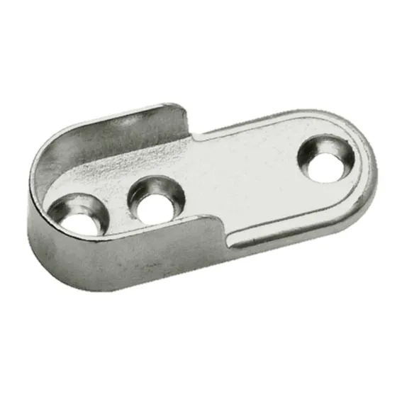 Soporte Para Tubo De Closet Ovalado Cromado 4 Unidades