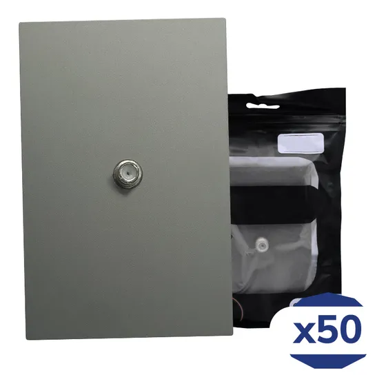 Placa Contacto Televisión Gris Oxford 74x112mm Skin Feel Artlite Luxury Apl-410 Paquete 50 Piezas