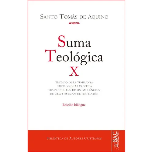 Suma Teológica X, De Santo Tomás De Aquino. Editorial Bac - Biblioteca De Autores Cristianos, Tapa Dura En Español, 2016