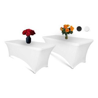 Mantel Rectangular De Lino De Licra De 6 Pies - Mantel Blanc Mantel Rectangular De Lino De Licra De 6 Pies - Mantel Blanc