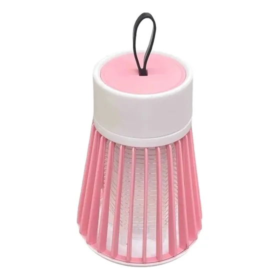 Armadilha Mata Mosquito Repelente Insetos Bivolt Cor Rosa