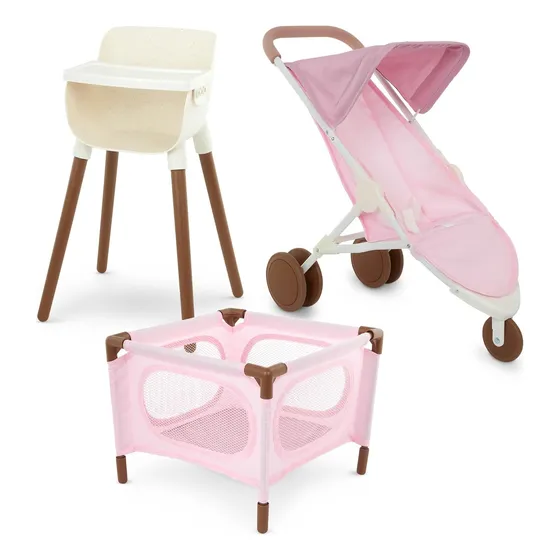 Conjunto Para Bebé Lullababy: Silla Alta Y Cuna, 35 Cm Edad