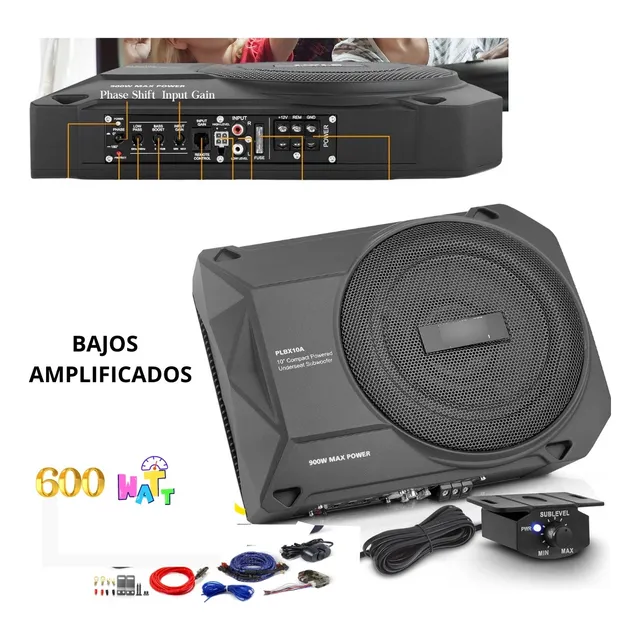 Subwoofer, Bajo Amplificado Planta Incorporado 10 Pulgadas 