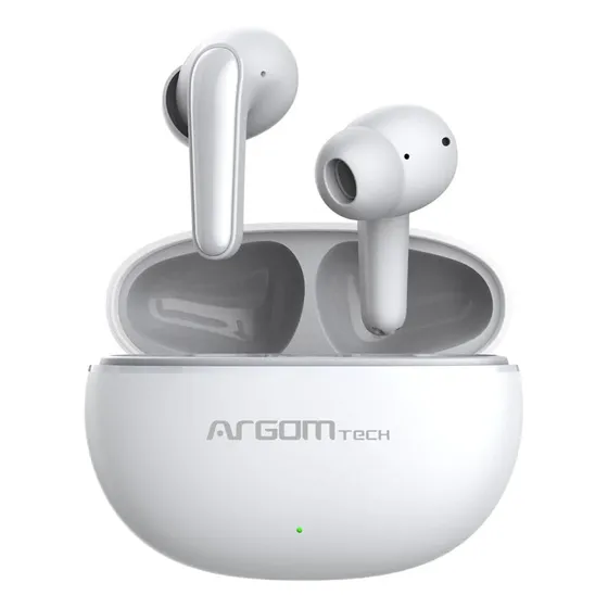 Audífonos Inalámbrico Bluetooth Argom SkeiPod Enc E20 Blanco