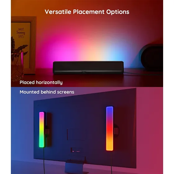 Barra Led Rgbicww Inteligente Bluetooth Para Decoraciones Tv