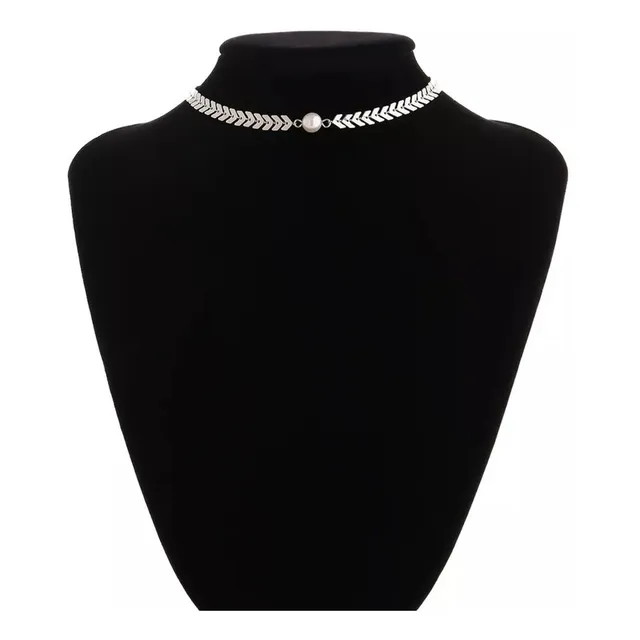 Collar Gargantilla Choker Multi Arrow + Perla 