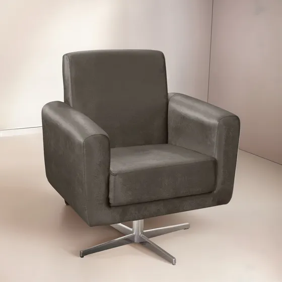 Poltrona Bruna Con Base Giratoria