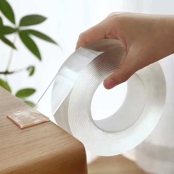 Cinta Adhesiva Doble Contacto Fuerte Transparente 3mts X30mm