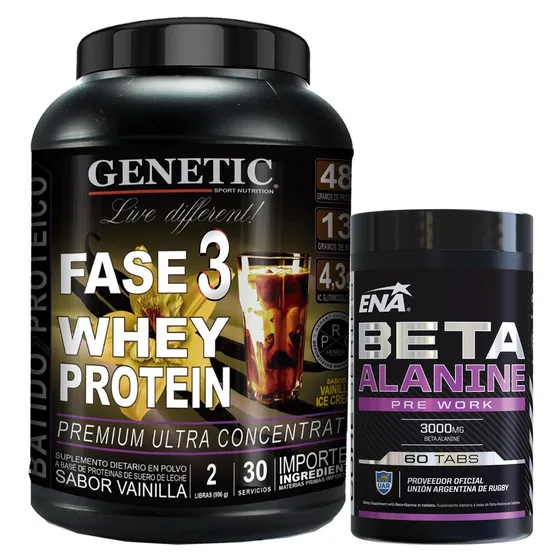 Proteína Whey 1 K Beta Attack Ena Fuerza Desarrollo Muscular
