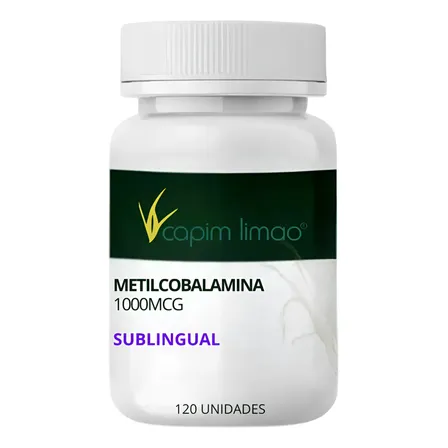 Vitamina B12 Metilcobalamina 1.000mcg 120cp Sublingual Sem Sabor