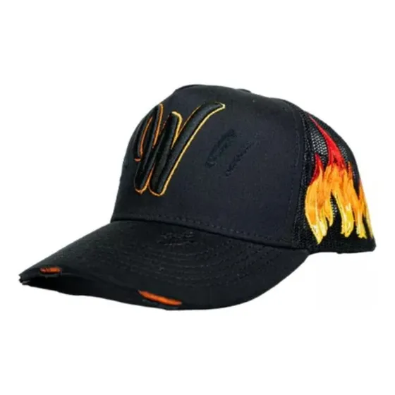 Gorra Westcol W Merch Esclusiva Negra Fuego Drop #3 