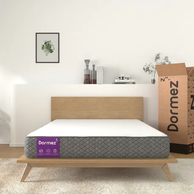 Colchon En Caja Matrimonial Foam Dormez Gris