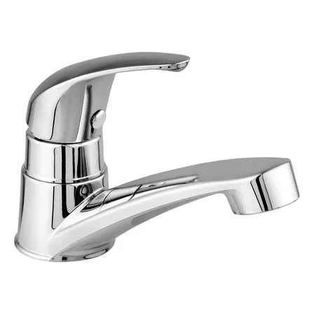 Torneira Banheiro Lavatório Fecho Rápido Abs Premium Moderna Prateado