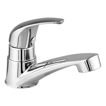 Torneira Banheiro Lavatório Fecho Rápido Abs Premium Moderna Prateado