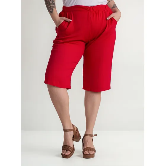 Pantalon Capri De Lino  Talles Grandes Y Especiales