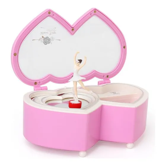 Cajita De Música Caja Musical Alhajero Bailarina Corazones