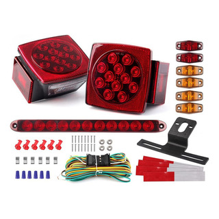 Kit De Luces Led Cuadradas For Remolque, Parada, Giro Y Fre Kit De Luces Led Cuadradas For Remolque, Parada, Giro Y Fre