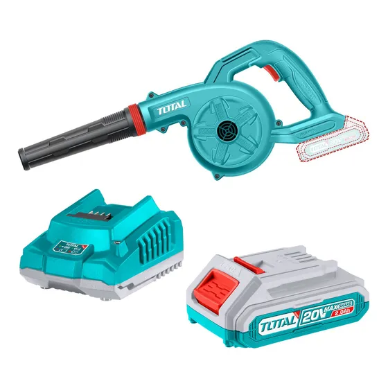 Soplador De Hojas Inalámbrico Total 20v, Jardinería - Con Batería 2.0Ah Litio-Ion Y Cargador
