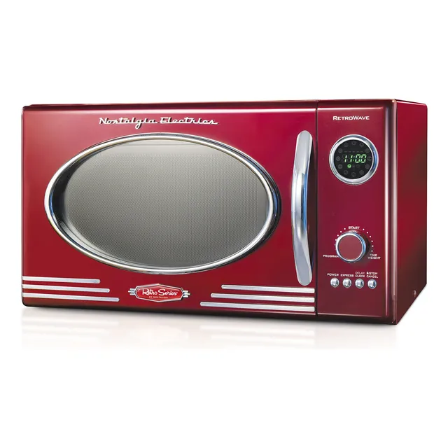 Forno De Microondas Nostalgia Retro 800w 0,9l Com 12 Conjunt