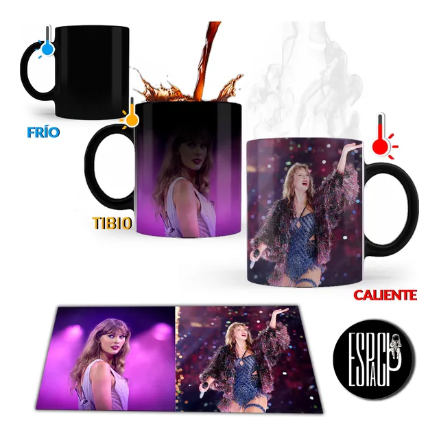 Taza Mágica Cantantes Artistas Regalo Navidad - Con Caja