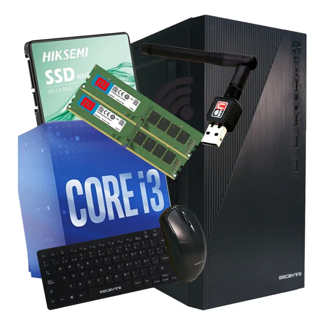 Computadora Pc Core I3 16gb 240gb Ssd Hdmi Wifi Kit Gecbyte
