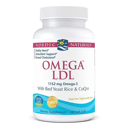 Omega Ldl Nordic Naturals 1152mg Antioxidante 60 Cápsulas Sabor Sin Sabor