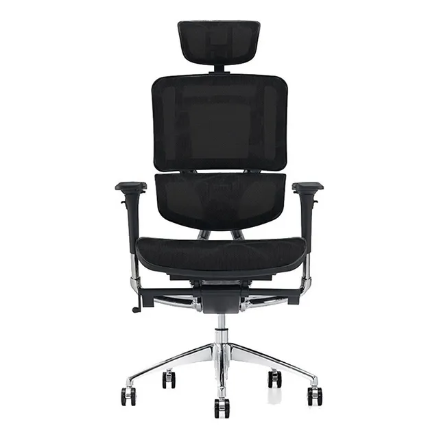 Silla Ergonómica Gerencial De Oficina Dubai Black _decorplas Color Negro Material Del Tapizado Malla