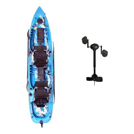 Caiaque De Pesca Duplo Mero Com 1 Pedal Cor Azul
