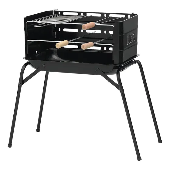 Mor Montana 64x54cm churrasqueira preto de aço