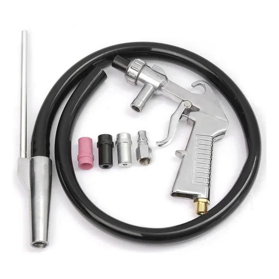 Kit De Pistola De Jateamento De Ar Industrial Com Tubo