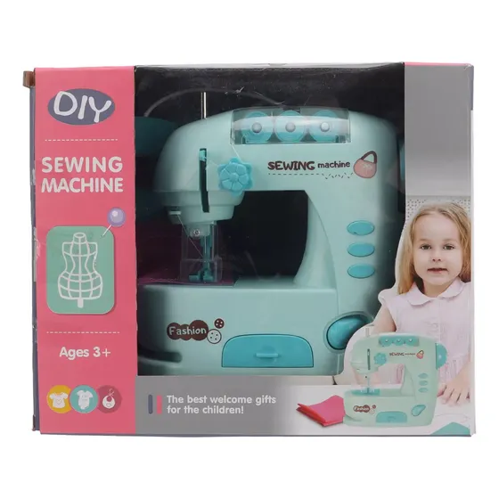 Mini Máquina De Coser Para Niños, Kit De Juguetes Color Agua
