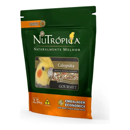 Ração Nutrópica Calopsita Gourmet 2,5kg Embalagem Econômica