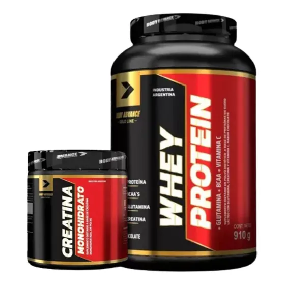 Suplemento En Polvo Body Advance Whey Protein 910gr Chocolate Creatina 150gr