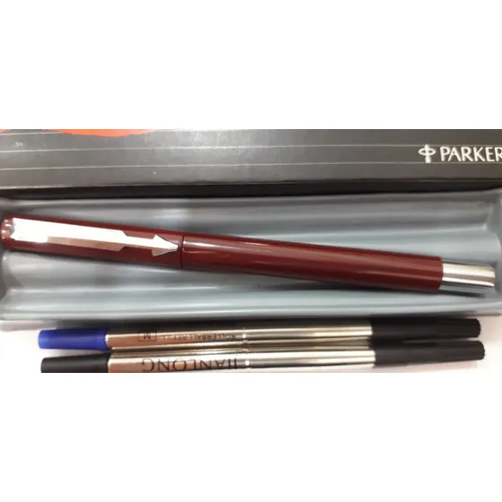 Caneta Parker Vector Roller Ball Bordô 2cargas Extras