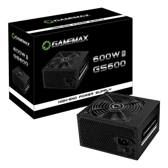 Fonte De Alimentacao 600w Gs600 80 Plus White Gamemax Cor Preto 127/220V