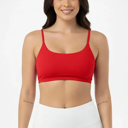 Top Com Bojo Removível Alta Sustentação Academia Fitness