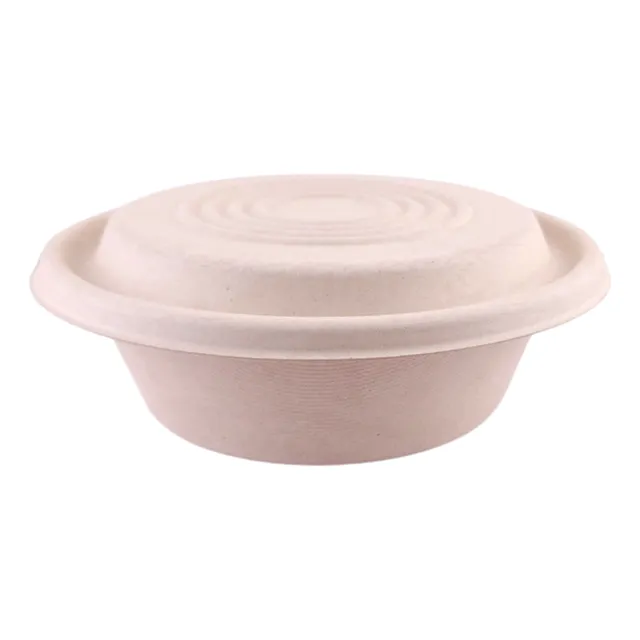 Plato Termico Marmita Con Tapa Compostable Bagazo X 50u.