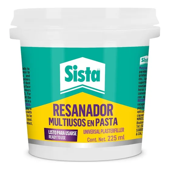 Resanador Multiusos Sista Pasta Resanar Pared Rellenar 225ml