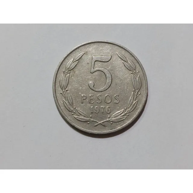 Moneda Chilena De 5 Pesos Año 1976