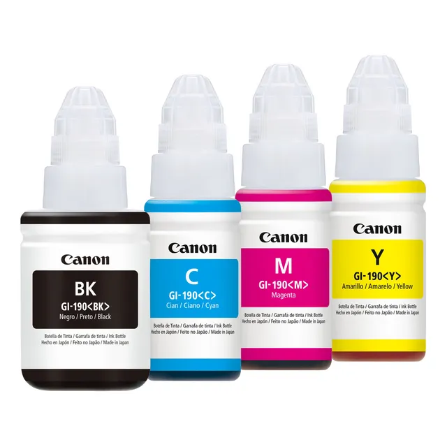 Kit de 4 tintas Originales Canon G-190 para Pixma