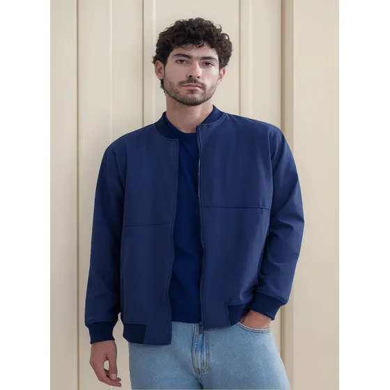 Chaqueta Hombre Seven Bomber Azul Poliéster 45080424-51193