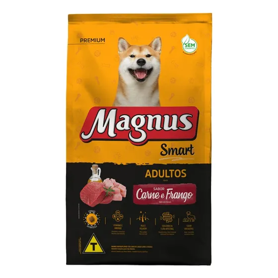 Ração Magnus Smart Para Cães Sabor Carne 15kg