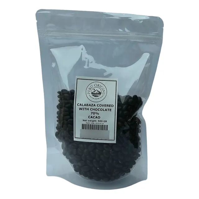 Semilla De Calabaza Recubierto De Chocolate 70% Cacao 500 Gr