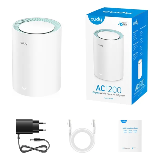 Router Extensor Wifi 5 Mesh Cudy M1300 Dual Band Ac1200 X 1 Color Blanco