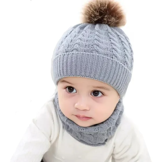 Gorro Bufanda Bebé Niño 6-24 Meses Lana Invierno