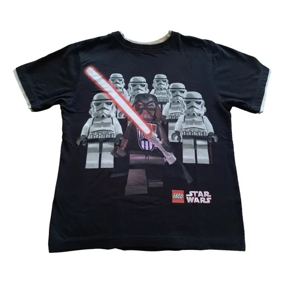 Franela Negra De Star Wars Para Niños Talla 8 Lego